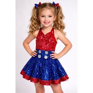 Ultra Sparkle Sequin USA Character costume dress by Weissman